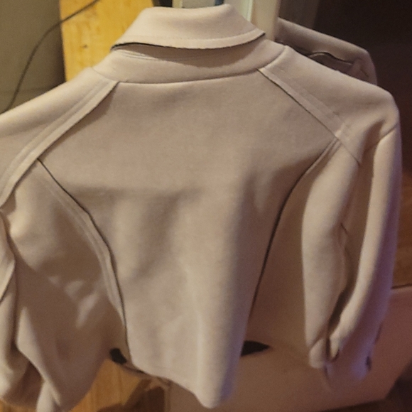 Blush stretch suede moto - Picture 2 of 2